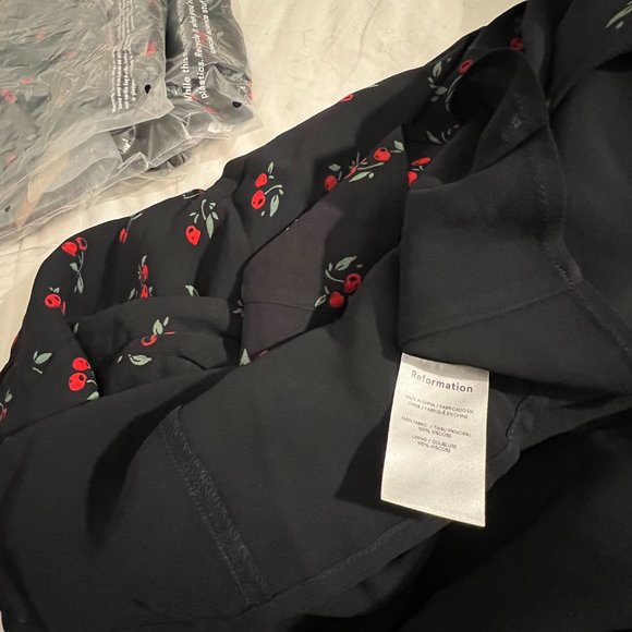 Reformation Juliette Dress in Black Cherry - Picture 13 of 15